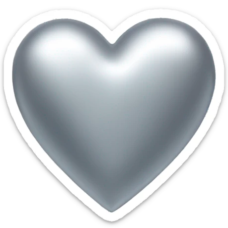 Silver heart sticker