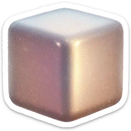 Shimmery cube sticker