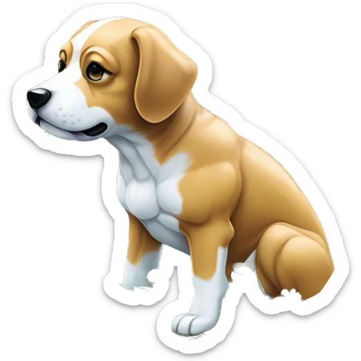 A dog made of glass mirror crystals prisms glass transparent filled with plants as a terrarium with graffiti doodles sticker