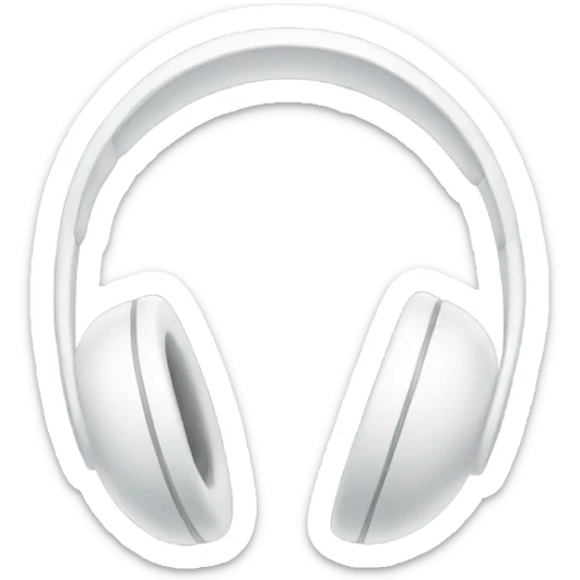 White headphones  sticker