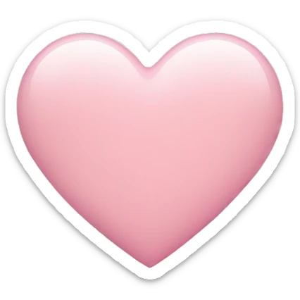 Light pink heart  sticker
