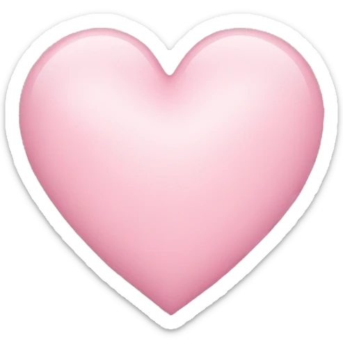 Light pink heart  sticker