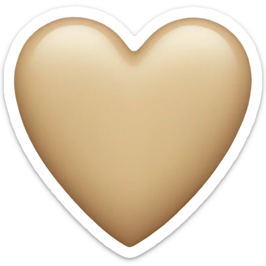 Beige heart sticker