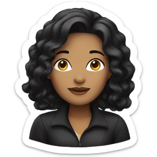 Woman with black hair  sticker