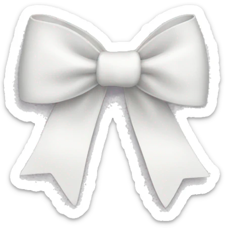 white bow sticker