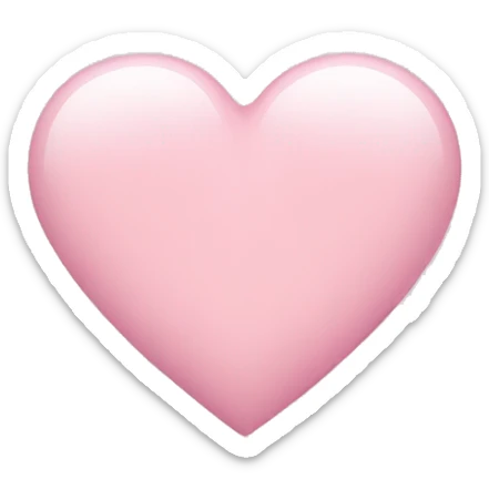 Light pink heart sticker