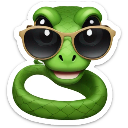 Snake with sunglasses  sticker