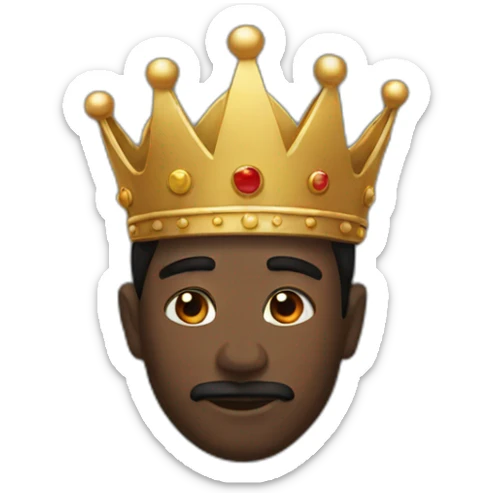 Black crown sticker