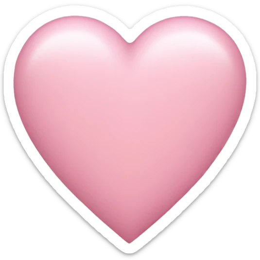 light pink heart sticker