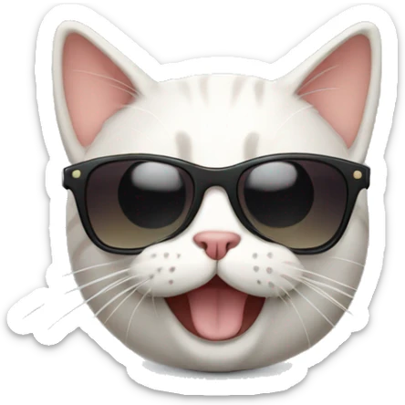 Cat with sunglasses sticker