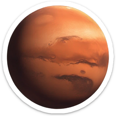 mars planet sticker