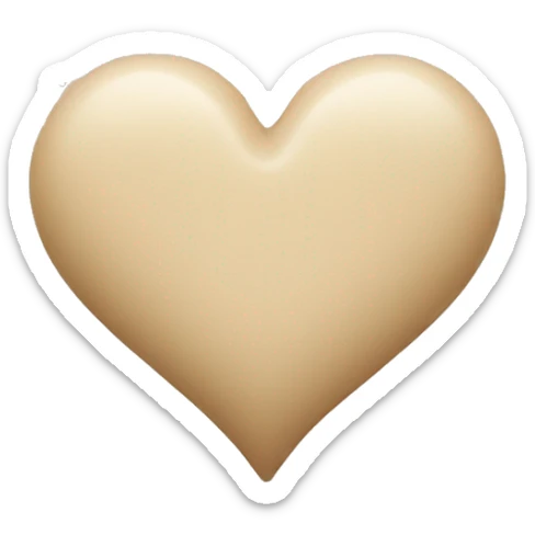 Beige heart sticker