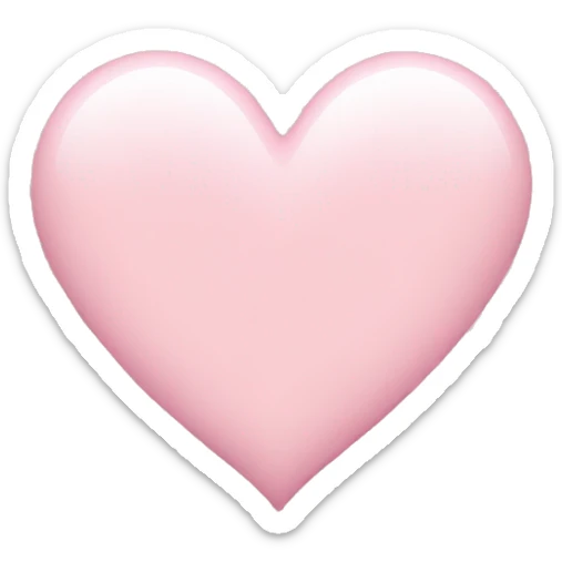 Light pink heart  sticker