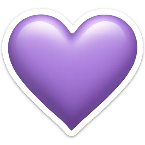 Light Purple Heart sticker