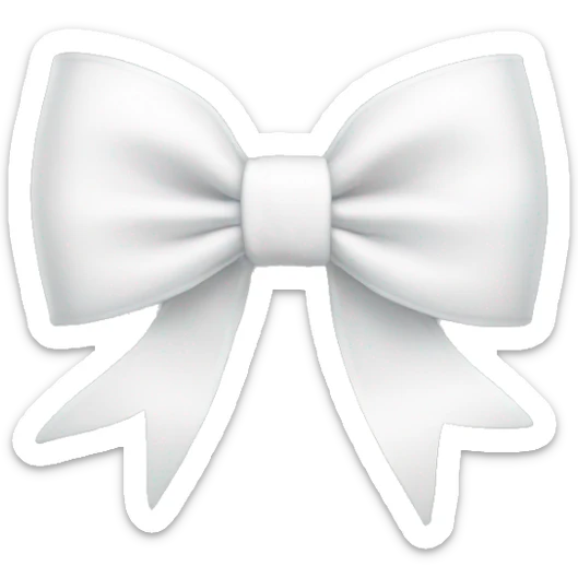 White bow sticker
