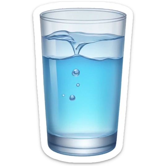 Glass of water sticker