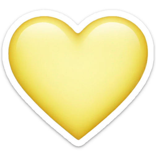 light yellow heart sticker