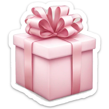 Light pink Christmas gifts under a white Christmas tree  sticker