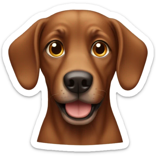 Brown dog sticker