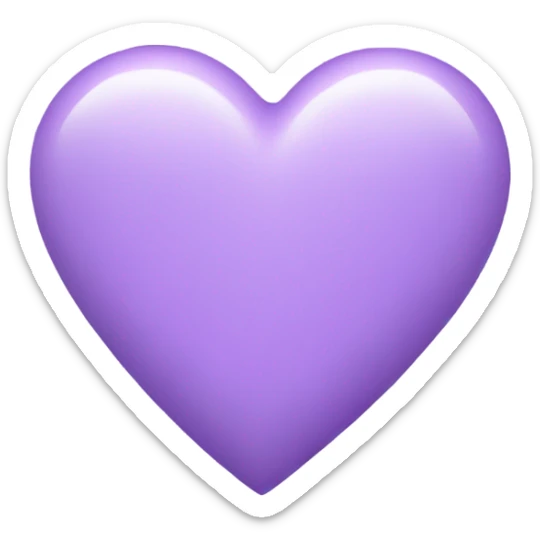 A light purple heart sticker
