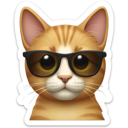 Cat with sunglasses sticker