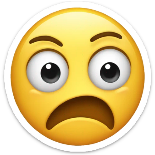 disgusted face sticker