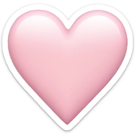 light pink heart sticker