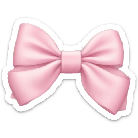 light pink bow on light pink bow sticker