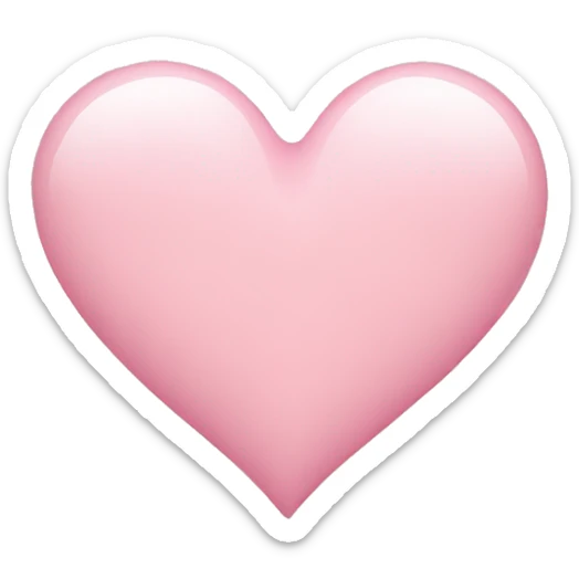Light pink heart sticker