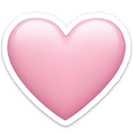 Light pink heart  sticker