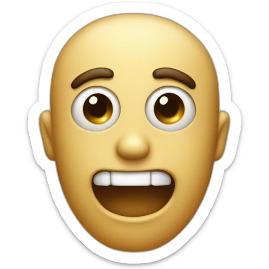 A classic-style emoji that pretends to be dead. He has crosses instead of eyes, his mouth is slightly open and his tongue is hanging out sideways sticker