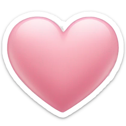 light pink heart sticker