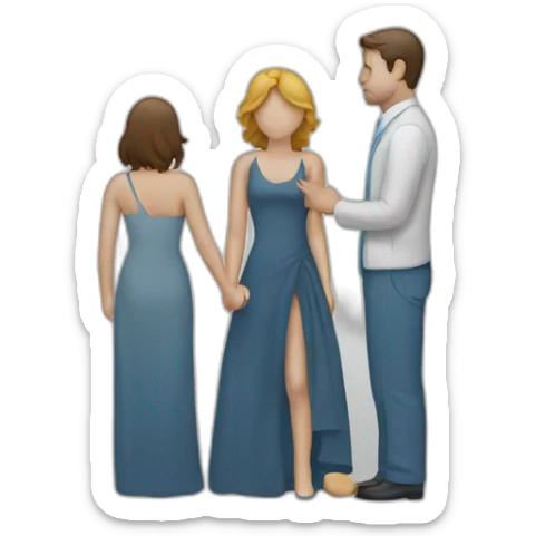un homme qui embrasse une femme sticker