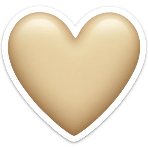 beige heart sticker