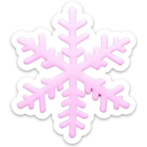 Pink snowflake sticker