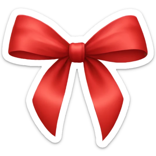 Red bow sticker