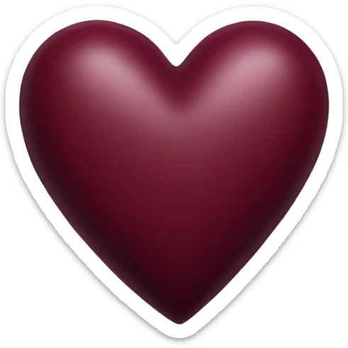 burgundy heart sticker
