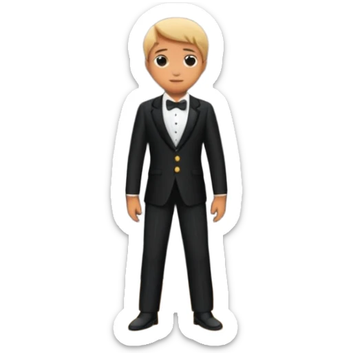 Person bowing to take credit like at the end of a show sticker