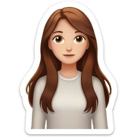 white girl with long brown hair, sunbeams shining through a window, houseplants in the background sticker