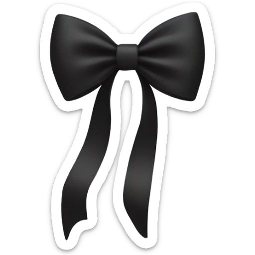 black bow sticker