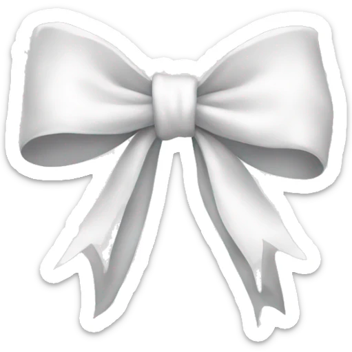 White bow sticker