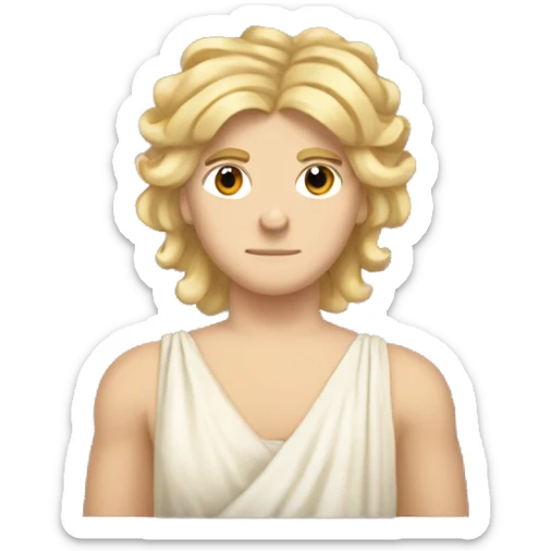 Apollo Greek mythology blonde hair lyre  sticker