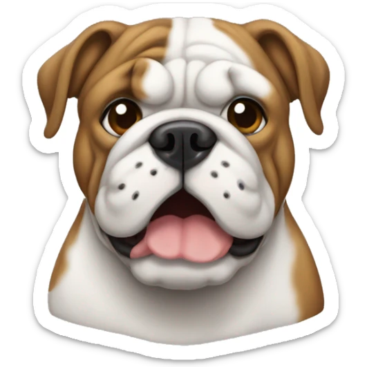 Bulldog inglés line sticker
