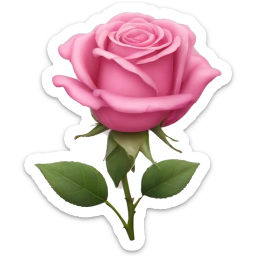 Pink rose sticker