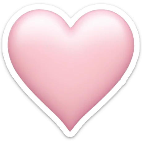 Light pink heart sticker