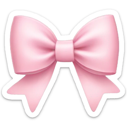 light pink bow sticker