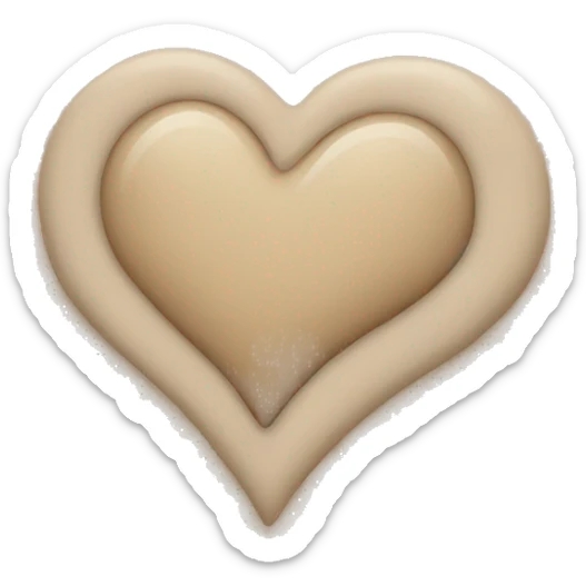 Beige heart sticker