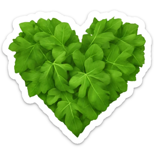 Heart made of leafs sticker