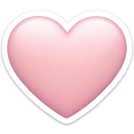 pastel pink heart sticker