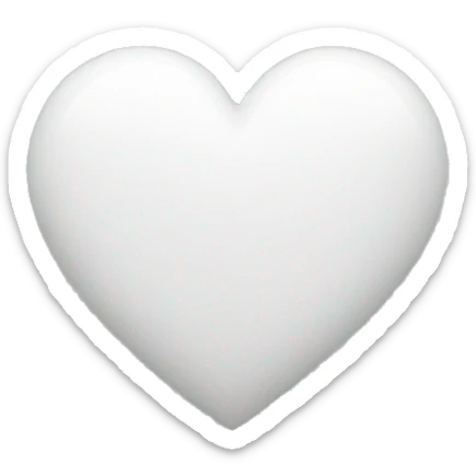 white heart sticker